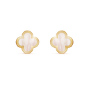 Pure Alhambra Earrings in 18K Yellow Gold with Mother-of-Pearl