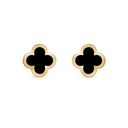 Pure Alhambra Earstuds in 18K Yellow Gold with Onyx