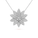 Lotus Large Model Clip Pendant with Diamonds
