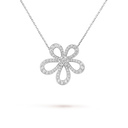 Flowerlace Pendant in 18K White Gold with Diamonds