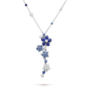 Folie des Prés Pendant in 18K White Gold with Sapphires and Diamonds