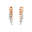 Bouton d'or Earrings in 18K Rose Gold and White Gold with Diamonds