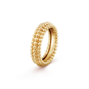 Perlée Pearls of Gold Ring 3 Rows in 18K Yellow Gold