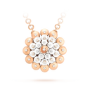 Bouton d'or Pendant in 18K Rose Gold with Diamonds