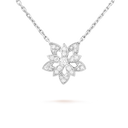 Lotus Openwork Mini Model Pendant with Diamonds