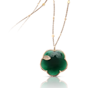 Ton Joli Necklace in 18k Rose Gold with Green Agate and Diamonds