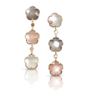 Petit Joli Pendant Earrings in 18k Rose Gold with Moonstone and Diamonds