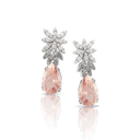 Ghirlanda Earrings in 18k White Gold with Morganite and Diamonds