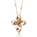 Giardini Segreti Necklace in 18k Rose Gold with White Diamonds