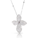 Giardini Segreti Necklace in 18k White Gold with White Diamonds