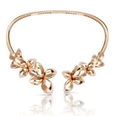Multi Flower Collier in 18k Rose Gold with White Diamonds