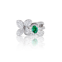 Heart to Earth Ring in 18k White Gold