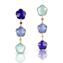 Petit Joli Earrings in 18k Rose Gold with White and Champagne Diamonds