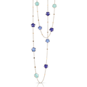 Petit Joli Sautoir in 18k Rose Gold with Blue Moon Sea Moon and Diamonds