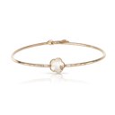 Petit Joli Choker in 18k Rose Gold with Mother of Pearl White Moonstone White and Champagne Diamonds