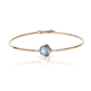 Petit Joli Choker in 18k Rose Gold with Onyx White Moonstone White and Champagne Diamonds