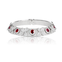 Heart to Earth Collier in 18k White Gold with Rubellites and Diamonds