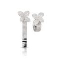 Heart to Earth Earrings in 18k White Gold with Diamonds