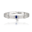 Heart to Earth Choker in 18k White Gold with Blue Sapphire and Diamonds