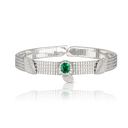 Heart to Earth Choker in 18k White Gold with Emerald and Diamonds