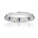 Heart to Earth Collier in 18k White Gold with Sapphires and Diamonds