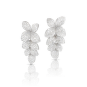 Giardini Segreti Earrings in 18k White Gold with White Diamonds