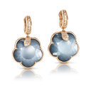 Ton Joli Earrings in 18k Rose Gold with Lunar Night Blue Gem and Diamonds