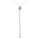 Ton Joli Necktie in 18k Rose Gold with Lunar Night Blue Gem and Diamonds
