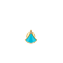 Divas' Dream Single Earring Belle Vante Ethical Yellow Gold Turquoise Pavé Diamonds