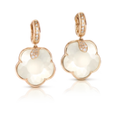 Ton Joli Earrings in 18k Rose Gold with Pearl of The Moon Gem and Diamonds
