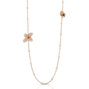 Giardini Segreti Necklace in 18k Rose Gold with White and Champagne Diamonds