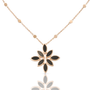 Ghirlanda Necklace in 18k Rose Gold with Onyx