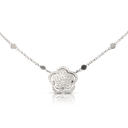 Bon Ton Necklace in 18k White Gold with Onyx and Diamonds