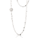 Bon Ton Sautoir in 18k White Gold with Onyx and White Diamonds