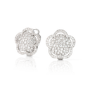 Bon Ton Stud Earrings in 18k White Gold with Onyx and Diamonds