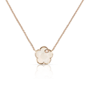 Petit Joli Necklace in 18k Rose Gold with Mother of Pearl Moonstone and Diamonds