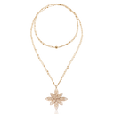 Ghirlanda Necklace in 18k Rose Gold with White and Champagne Diamonds