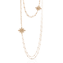 Ghirlanda Sautoir in 18k Rose Gold with White and Champagne Diamonds
