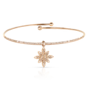 Ghirlanda Choker in 18k Rose Gold with White and Champagne Diamonds