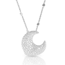 Rosina Necklace in 18k White Gold with White Diamonds