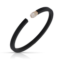 Accendimi Bracelet in 18k Rose Gold and Black Titanium with White and Champagne Diamonds