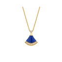 Divas' Dream Necklace Belle Vante Ethical Yellow Gold Lapis Lazuli Diamonds