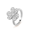 Frivole 1-Flower Ring in 18K White Gold with Diamonds