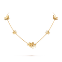 Frivole 9 Flowers Necklace in 18K Yellow Gold with Diamonds