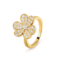 Frivole 1 Flower Ring in 18K Yellow Gold with Diamond