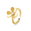 Frivole Small Model 1 Flower Ring in 18K Yellow Gold with Diamond