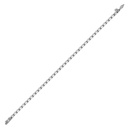 18ct White Gold 2.00ct Rub-over Natural Diamond Line Bracelet
