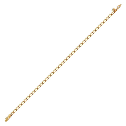 18ct Yellow Gold 2.00ct Rub-over Natural Diamond Line Bracelet