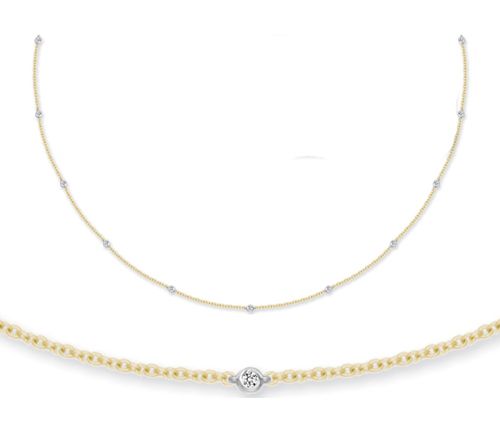 18C002-L | 18ct White And Yellow Gold Natural Diamond Bracelet