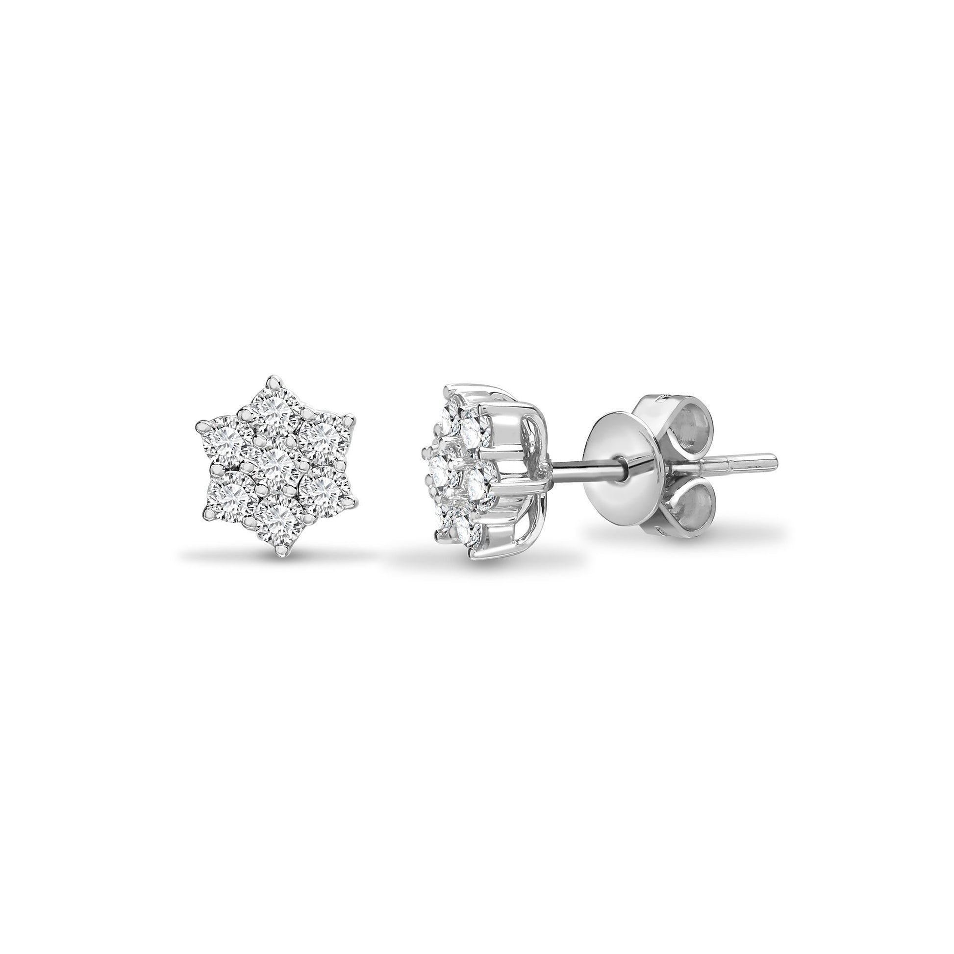 18ct White Gold 2ct Natural Diamond Earrings